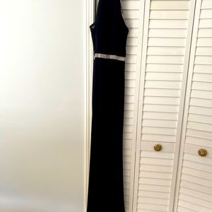 Black sequin floor length evening/prom dress